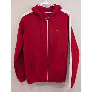 Bella Freud Red Full Zip Hoodie Jacket Size Small